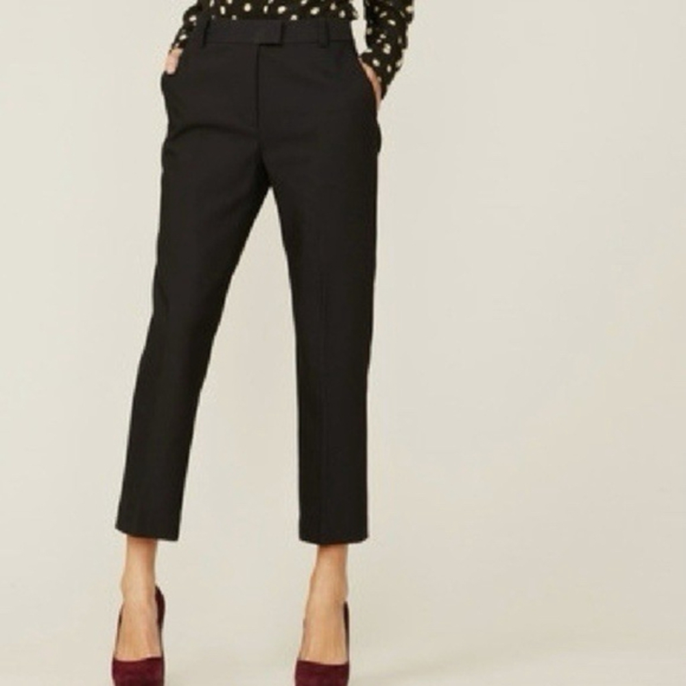 3.1 Phillip Lim Wool Blend Slim‎ Crop Trousers Dress Pants Black Size 00